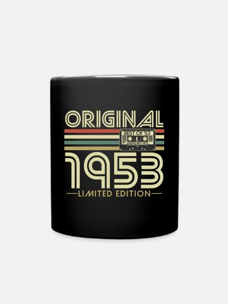 Original 1953 Jahrgang Vintage Geburtstag Retro - Tasse einfarbig - Schwarz