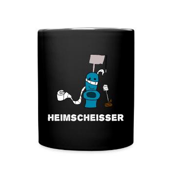 Heimscheisser WC Klo - Tasse einfarbig - Schwarz - Vorne