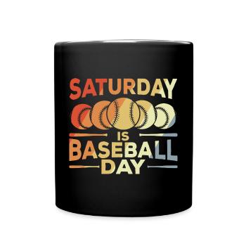 Lustiger Baseballer Spruch - Tasse einfarbig - Schwarz - Vorne