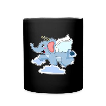Ailes d’Ange d’Éléphant - Mug uni - noir - Devant