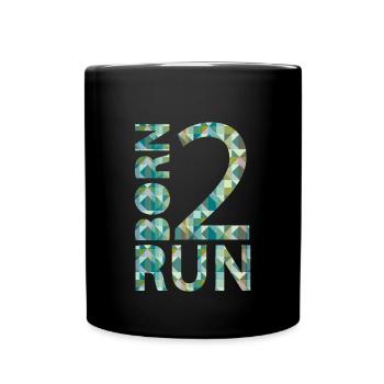 Born 2 Run Runner Runner Gift - Full Colour Mug - black - Front