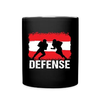 American Football Österreich Defense - Tasse einfarbig - Schwarz - Vorne