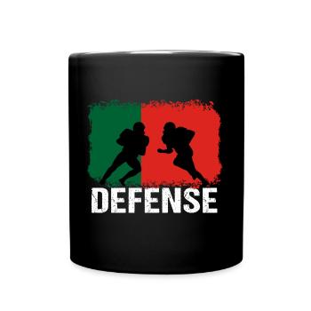 American Football Portugal Defense - Tasse einfarbig - Schwarz - Vorne