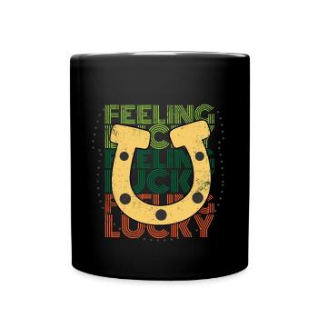 Se sentir chanceux Trèfle de la Saint-Patrick - Mug uni - noir - Devant