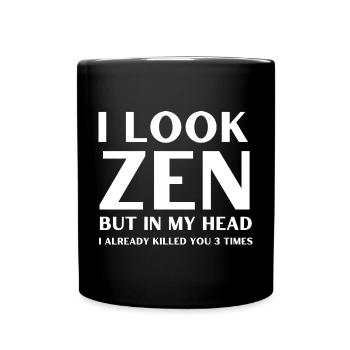 Zen Look Inneres Chaos - Tasse einfarbig - Schwarz - Vorne