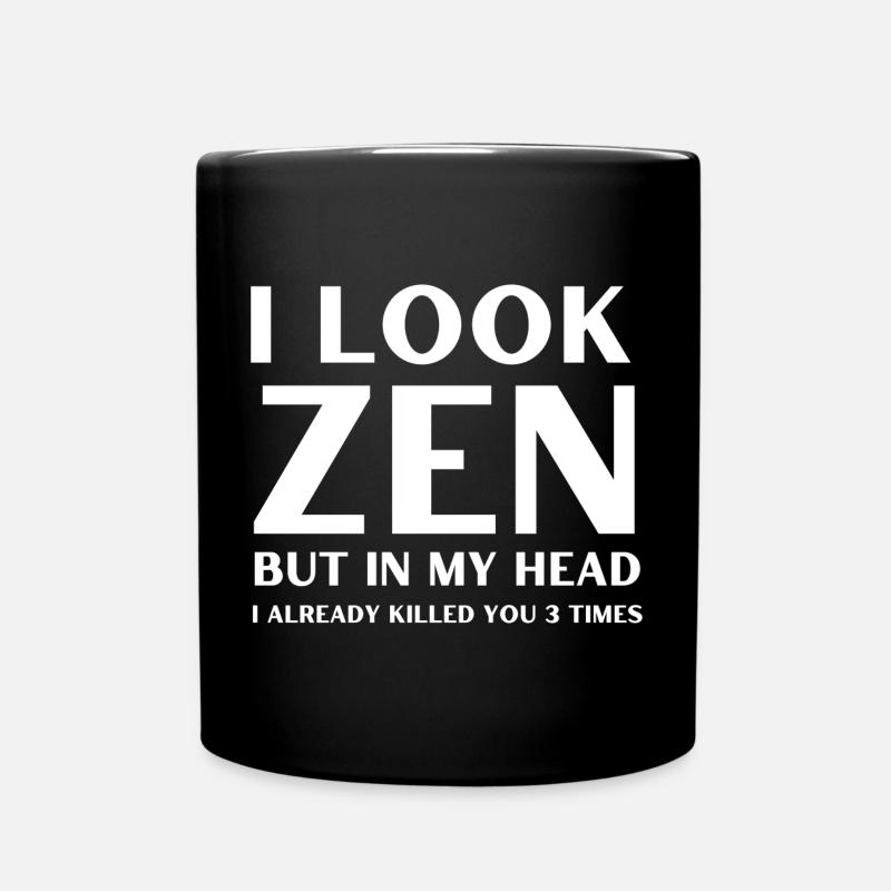 Zen Look Inner Chaos - Full Colour Mug - black