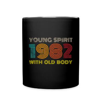 Millésime 1982 - Mug uni - noir - Devant