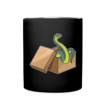 Schlange Karton - Tasse einfarbig - Schwarz - Vorne