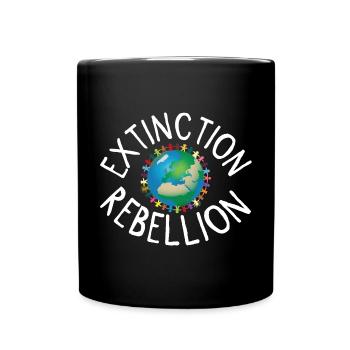Extinction Rebellion Collier Humain Blanc - Mug uni - noir - Devant