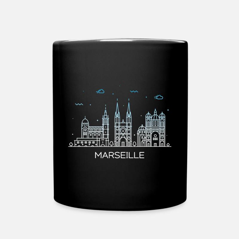 Horizon de Marseille - Mug uni - noir