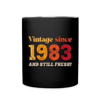 Millésime 1983 - Mug uni - noir - Devant