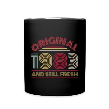 Millésime 1983 - Mug uni - noir - Devant
