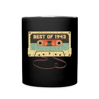 Best of 1943 80. Geburtstag Genial 80 Jahre alt - Tasse einfarbig - Schwarz - Vorne