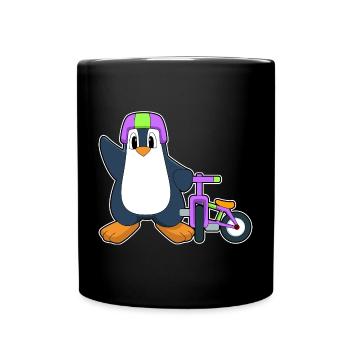 Vélo Pingouin - Mug uni - noir - Devant