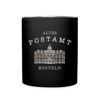 Rinteln, Altes Postamt - Tasse einfarbig - Schwarz - Vorne
