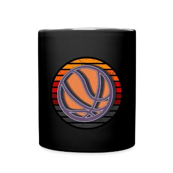Basketball silhouette - Tasse einfarbig - Schwarz - Vorne
