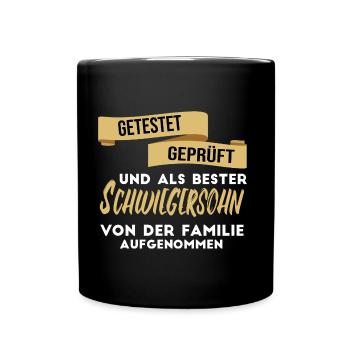 Bester Schwiegersohn der Welt. - Tasse einfarbig - Schwarz - Vorne