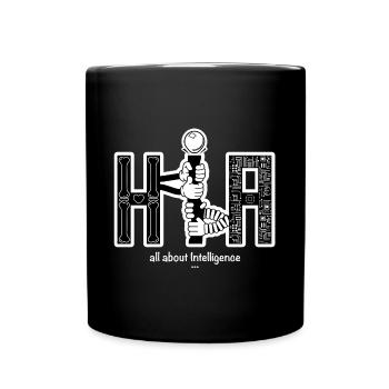 Human vs Artificial Intelligence - Tasse einfarbig - Schwarz - Vorne