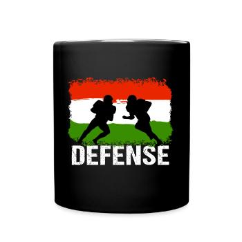 American Football Ungarn Defense - Tasse einfarbig - Schwarz - Vorne