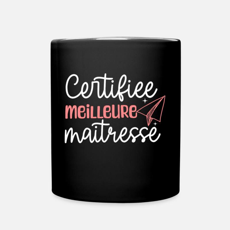 Meilleure maîtresse cadeau maitresse d' école - Mug uni - noir