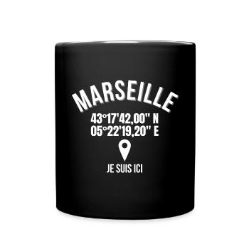 Marseille, Marseille Humor, ich komme aus Marseille - Tasse einfarbig - Schwarz - Vorne