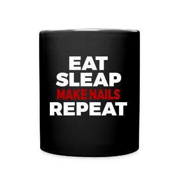 Manger Sleap Faire répéter les ongles - Mug uni - noir - Devant