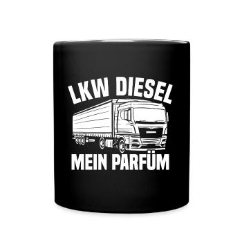 LKW Fahrer Lkw-Fahrer - Tasse einfarbig - Schwarz - Vorne