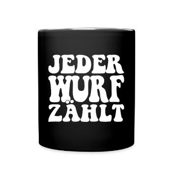 Boule Spruch Kugeln für Bouler Boccia Spiel - Tasse einfarbig - Schwarz - Vorne