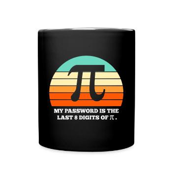 pi, maths, mathématiques - Mug uni - noir - Devant