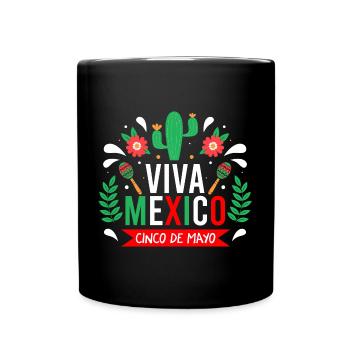 Viva Mexico - Cinco de Mayo - Fiesta Party - Tasse einfarbig - Schwarz - Vorne