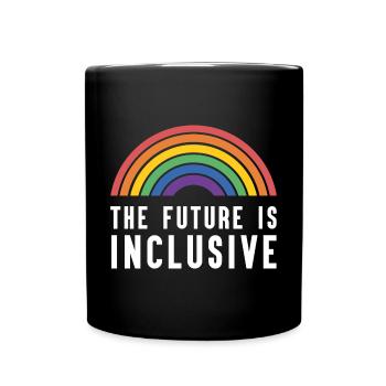Pride Month LGBT - Die Zukunft ist inklusiv - Tasse einfarbig - Schwarz - Vorne