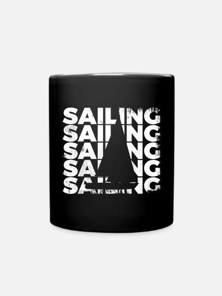 Segelboot - Tasse einfarbig - Schwarz