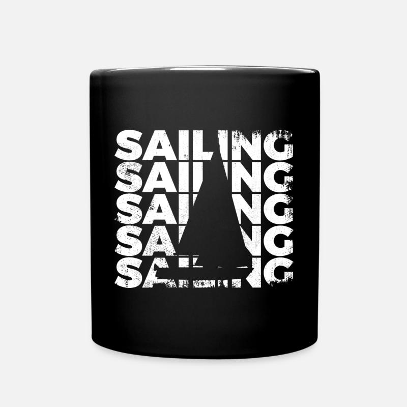 Sailboat - Full Colour Mug - black