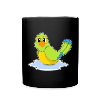 Perroquet nageant - Mug uni - noir - Devant
