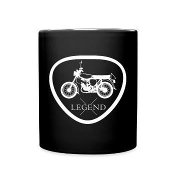 simson s50 s 51 Freunde Symbol Moped Motorrad DDR - Tasse einfarbig - Schwarz - Vorne