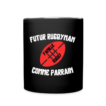 futur rugbyman comme parrain - Mug uni - noir - Devant