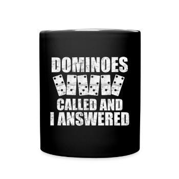 Domino Design - Tasse einfarbig - Schwarz - Vorne