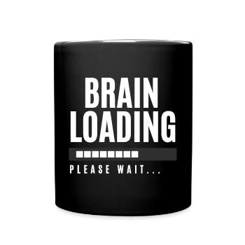 Brain Loading Please Wait - Full Colour Mug - black - Front