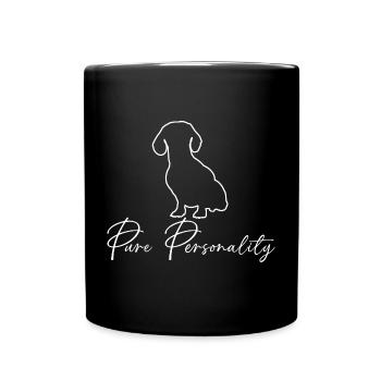 Teckel personnalité pure - J’aime le teckel - Mug uni - noir - Devant