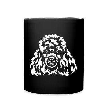 Pudel Kopf "Black Edition" - Tasse einfarbig - Schwarz - Vorne