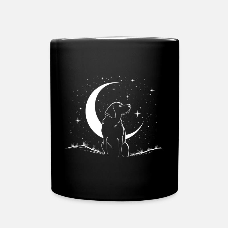 Labrador Mond - Tasse einfarbig - Schwarz