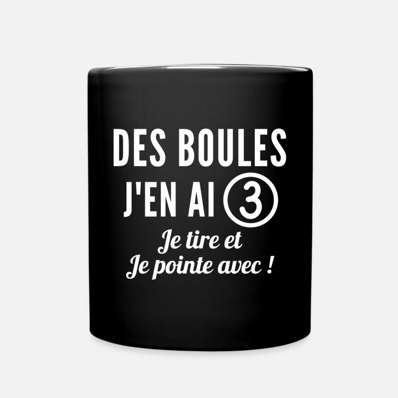 pétanque, fan de pétanque, club de pétanque - Mug uni - noir