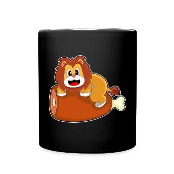 Viande de lion - Mug uni - noir - Devant
