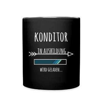 Konditor Bäcker Ausbildung Beruf Geschenk - Tasse einfarbig - Schwarz - Vorne