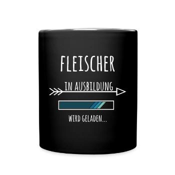 Ausbildung Fleischer Metzger Beruf - Tasse einfarbig - Schwarz - Vorne