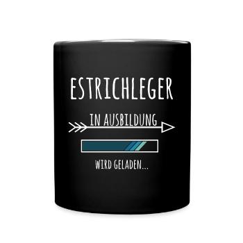 Estrichleger Beruf Ausbildung Handwerk - Tasse einfarbig - Schwarz - Vorne