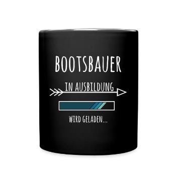 Bootsbauer Boote Ausbildung Beruf - Tasse einfarbig - Schwarz - Vorne
