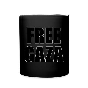 Befreit Gaza - Tasse einfarbig - Schwarz - Vorne
