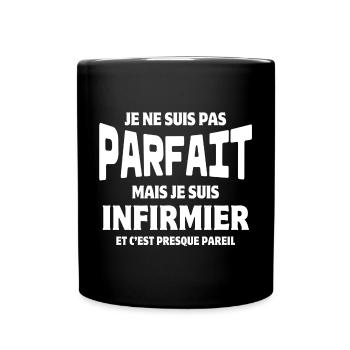 infirmier, je suis infirmer - Mug uni - noir - Devant