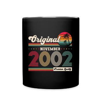 21st Birthday Vintage November Vintage 2002 - Full Colour Mug - black - Front